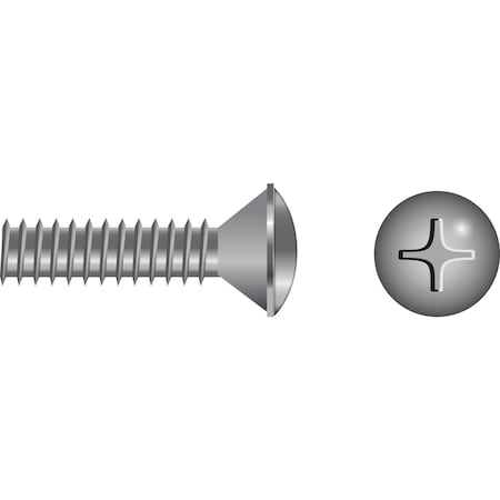 Seachoice 5/16"-18 x 2-1/2 in Phillips Oval Machine Screw, Plain Steel 417